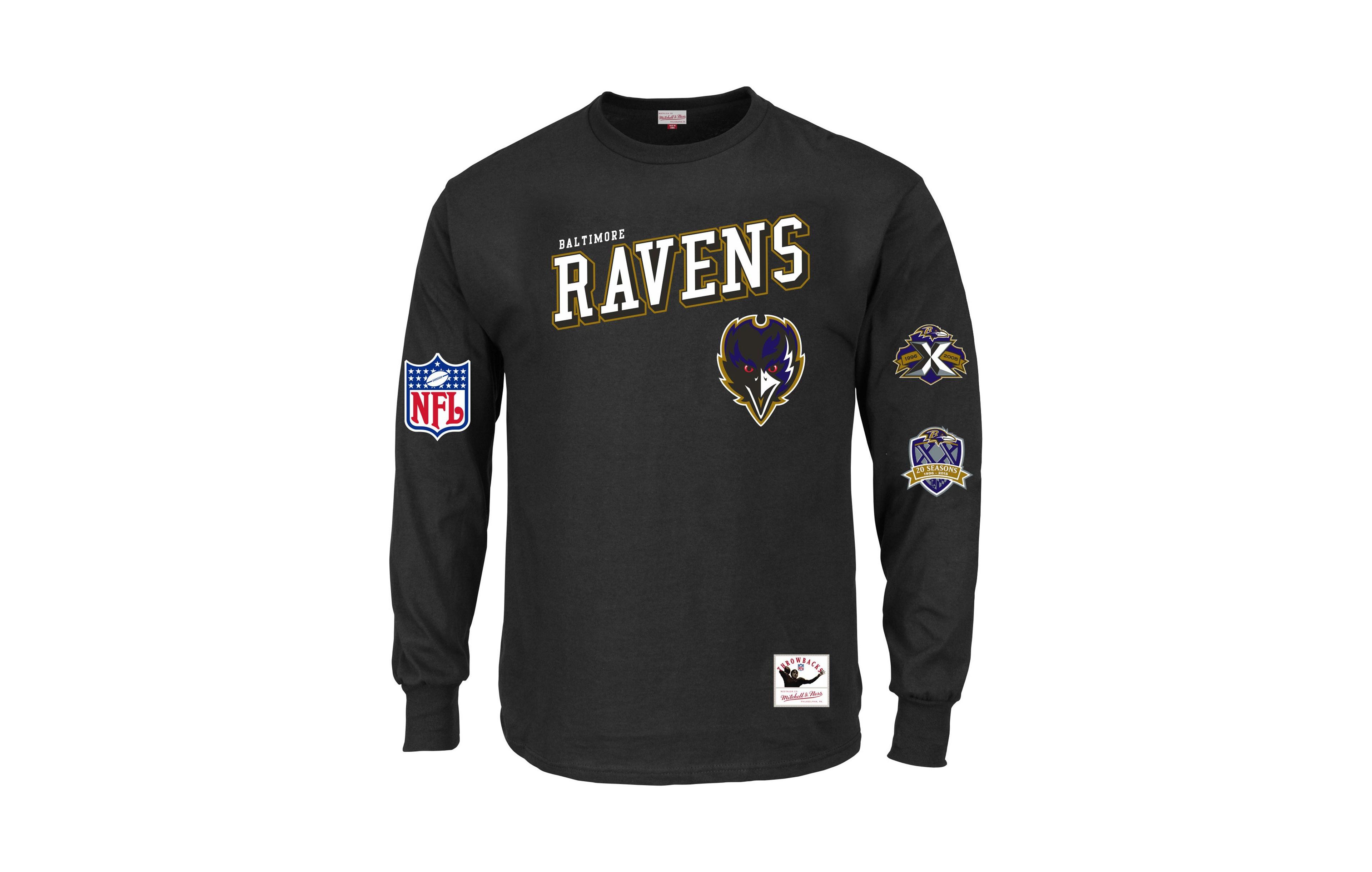 Mitchell & Ness Men's Black Baltimore Ravens Big Tall Training Camp Long Sleeve T-Shirt