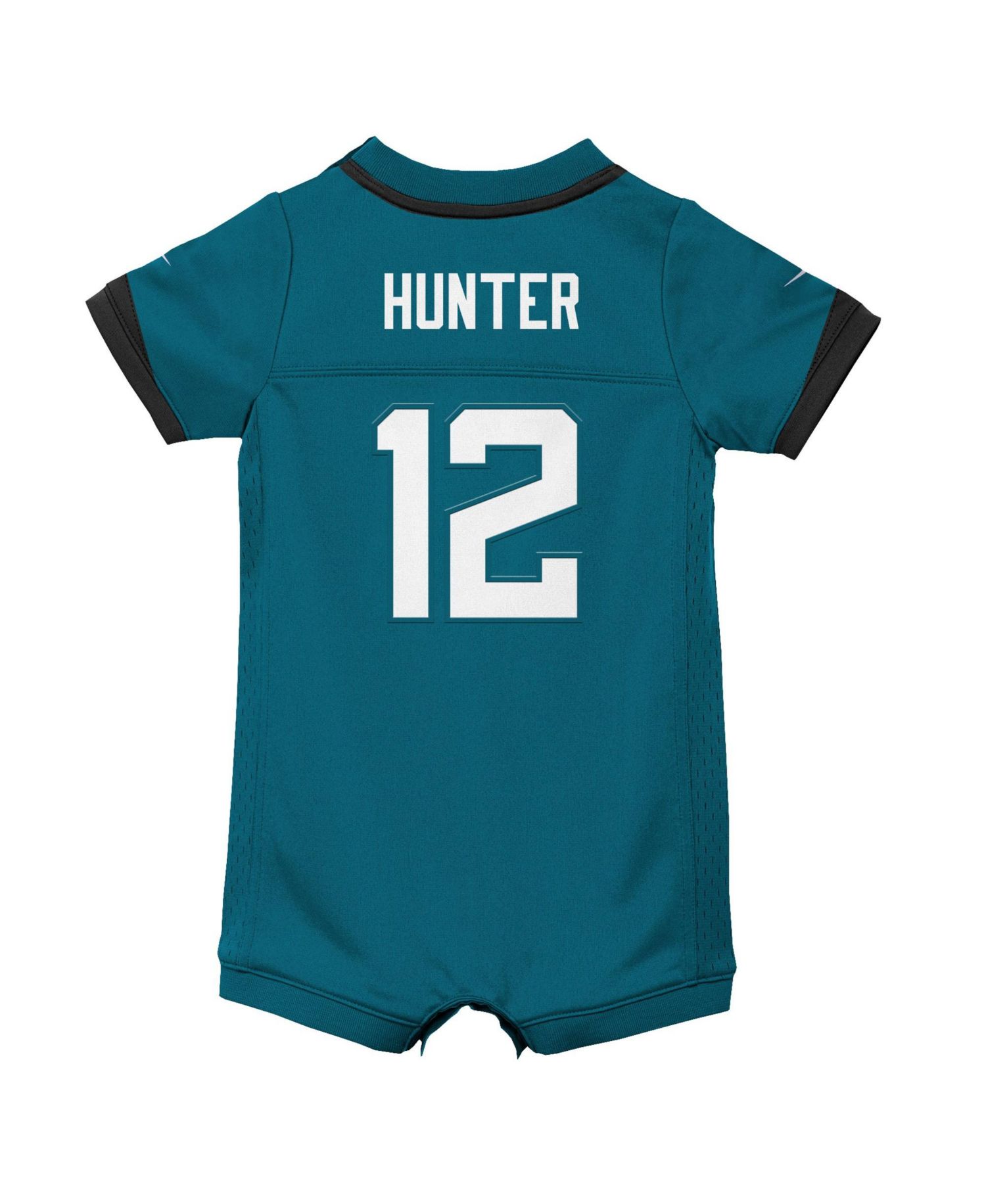 Baby Boys and Girls Travis Hunter Teal Jacksonville Jaguars Romper Game Jersey
