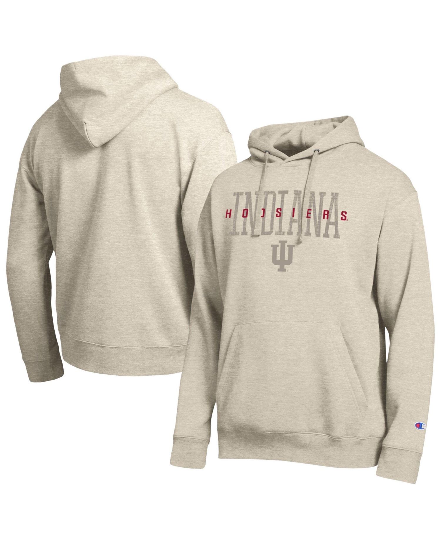 Men's Indiana Hoosiers All-Star Neutral Stack Relaxed-Fit Fleece-Lined Hoodie