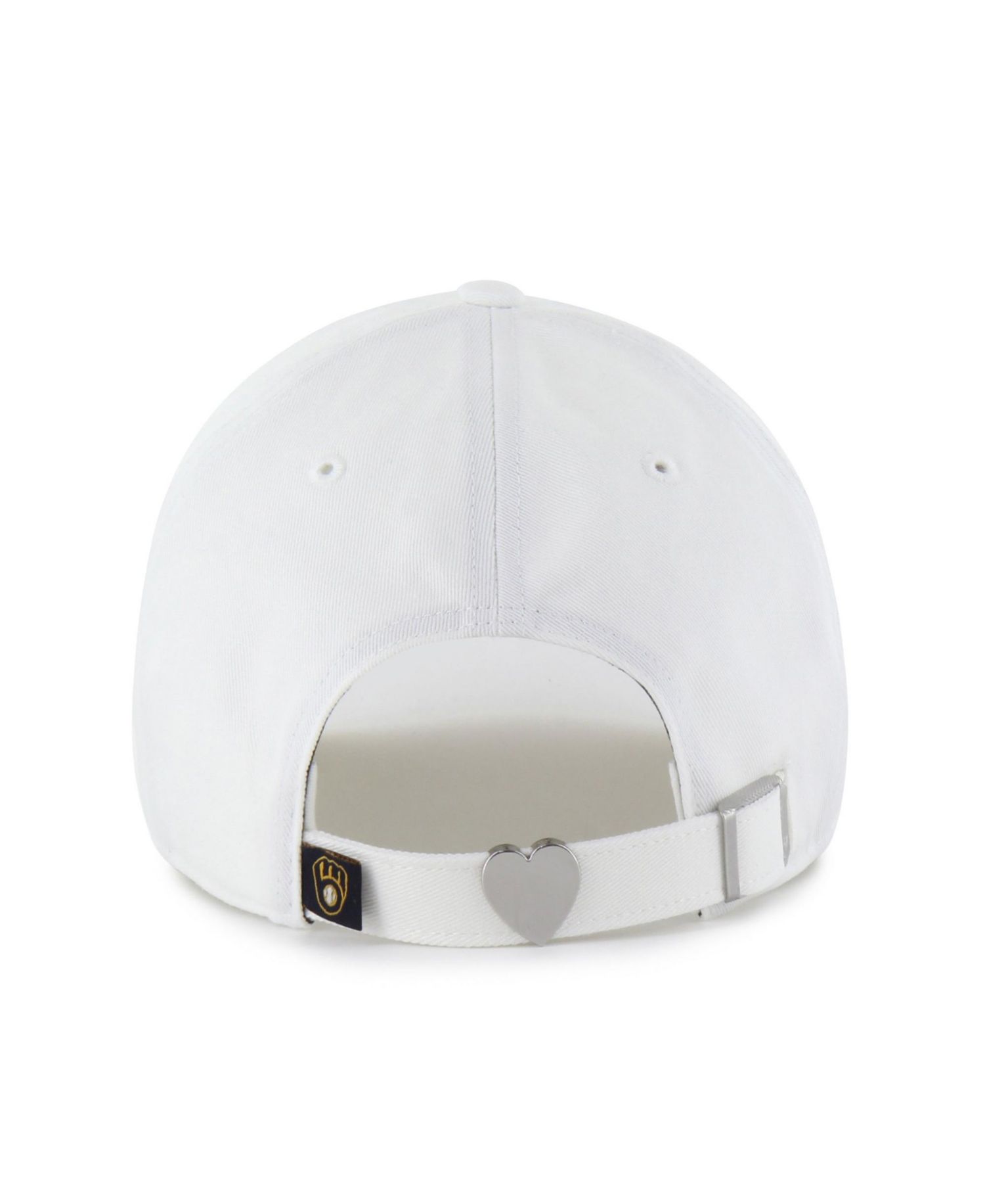 Women's White Milwaukee Brewers Trendy Script Clean Up Adjustable Hat