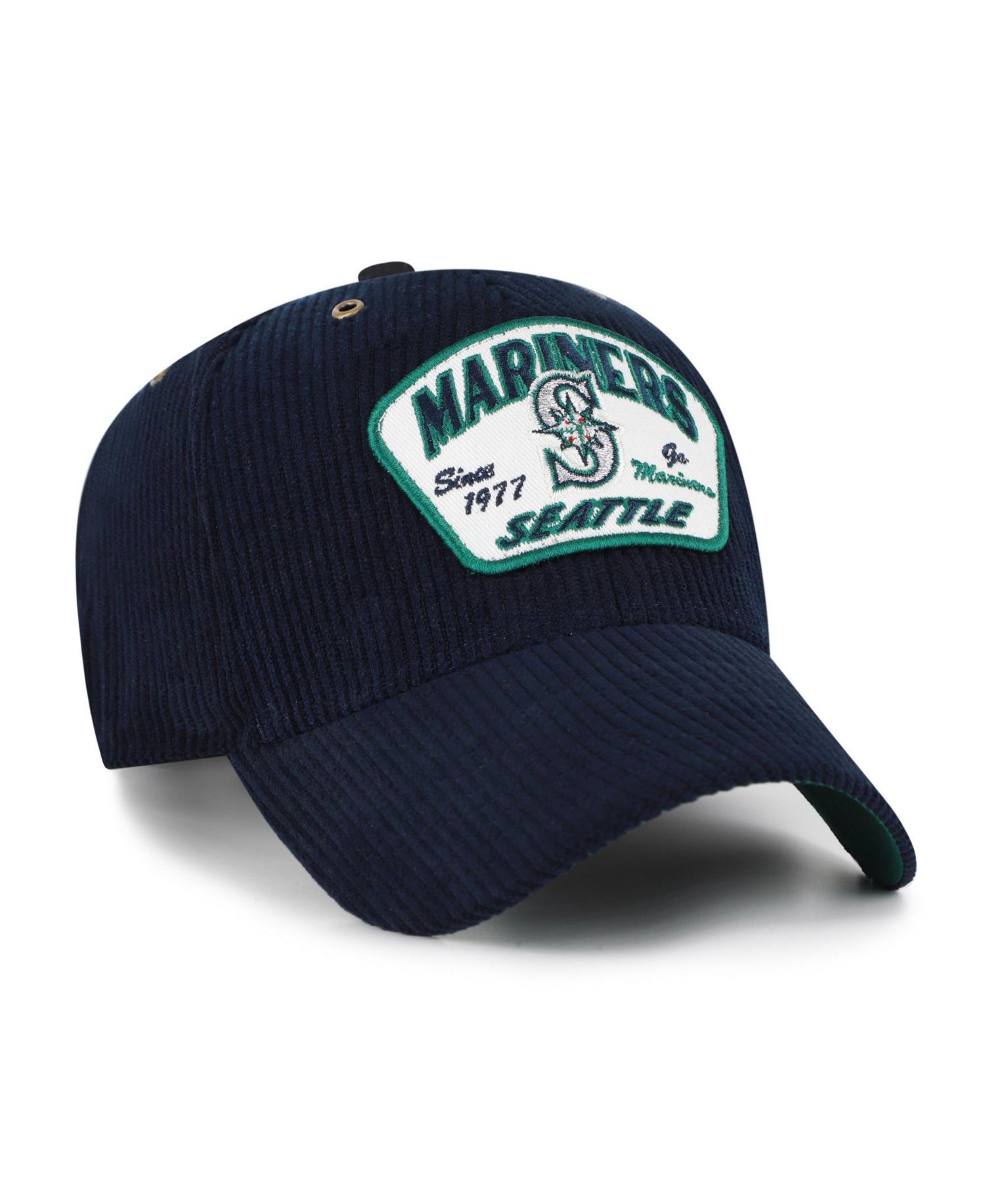 Men's Navy Seattle Mariners Accordia Corduroy MVP Adjustable Hat