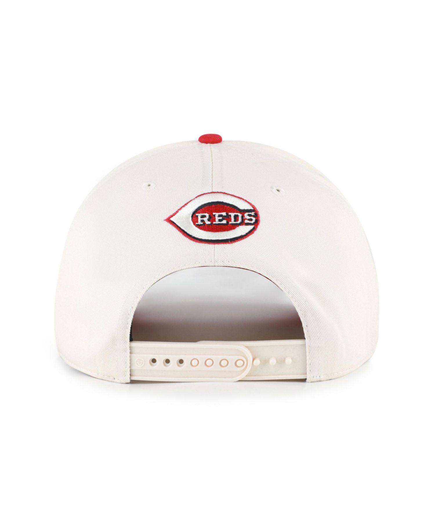 Men's Natural/Red Cincinnati Reds Rope Script Hitch Adjustable Hat