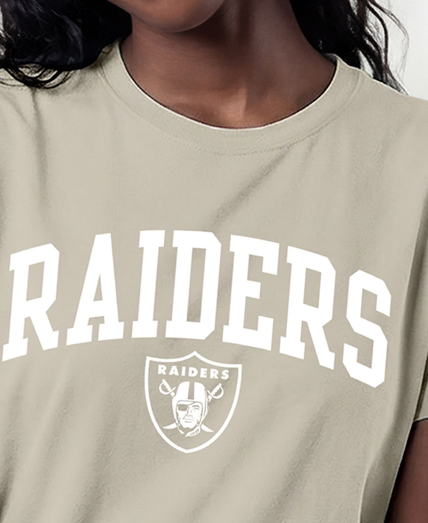 Women's Las Vegas Raiders Cocoa Butter Screen Print T-Shirt