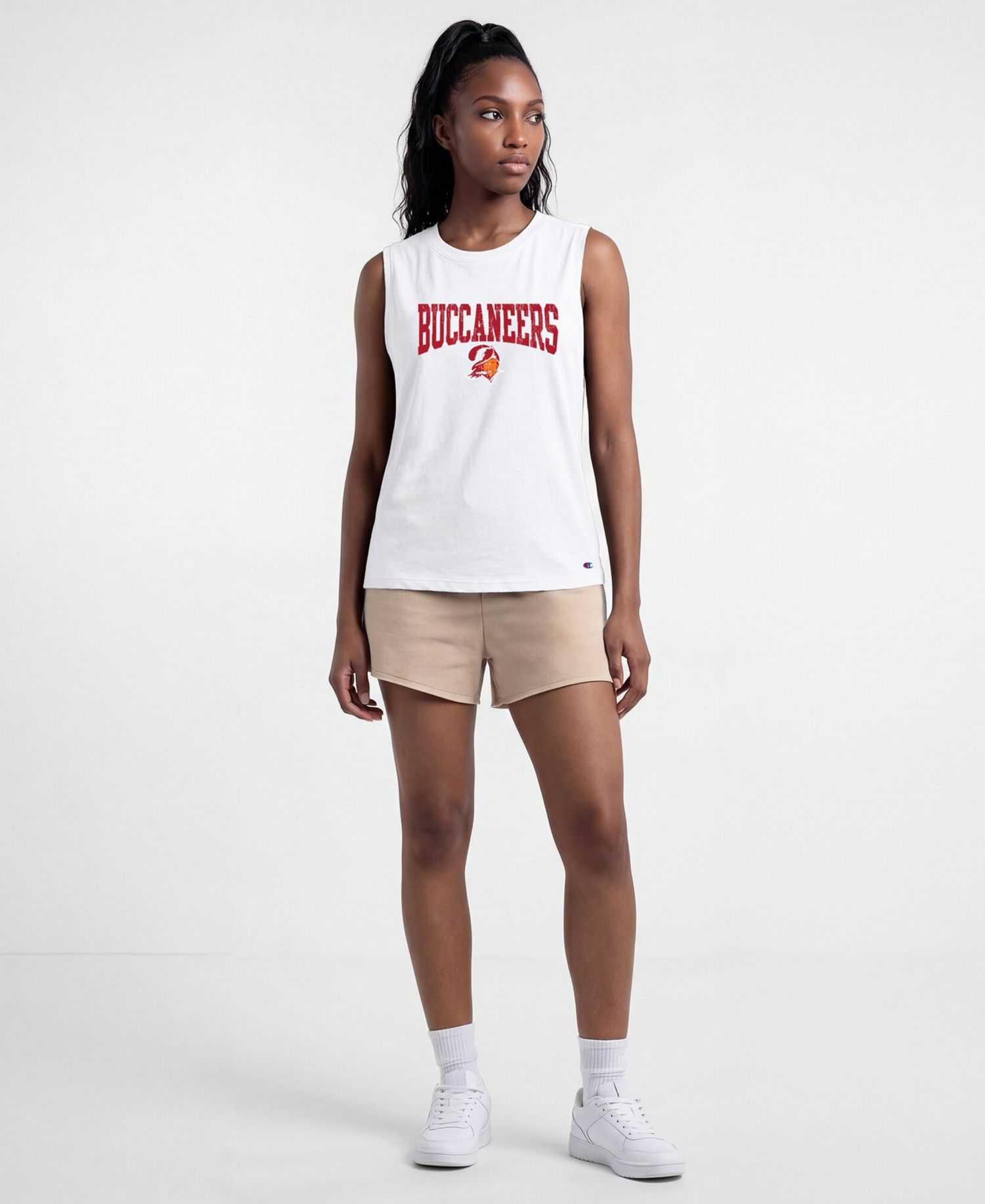 Women's Tampa Bay Buccaneers Distressed Muscle Tank Top