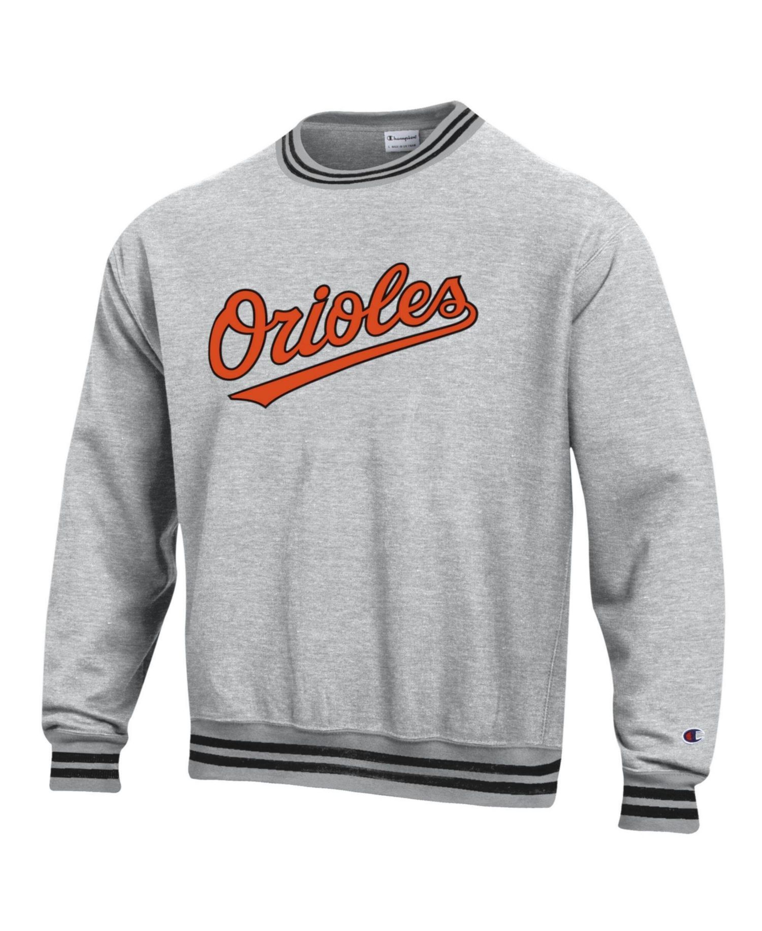 Men's Baltimore Orioles Reverse Weave Crewneck Sweatshirt