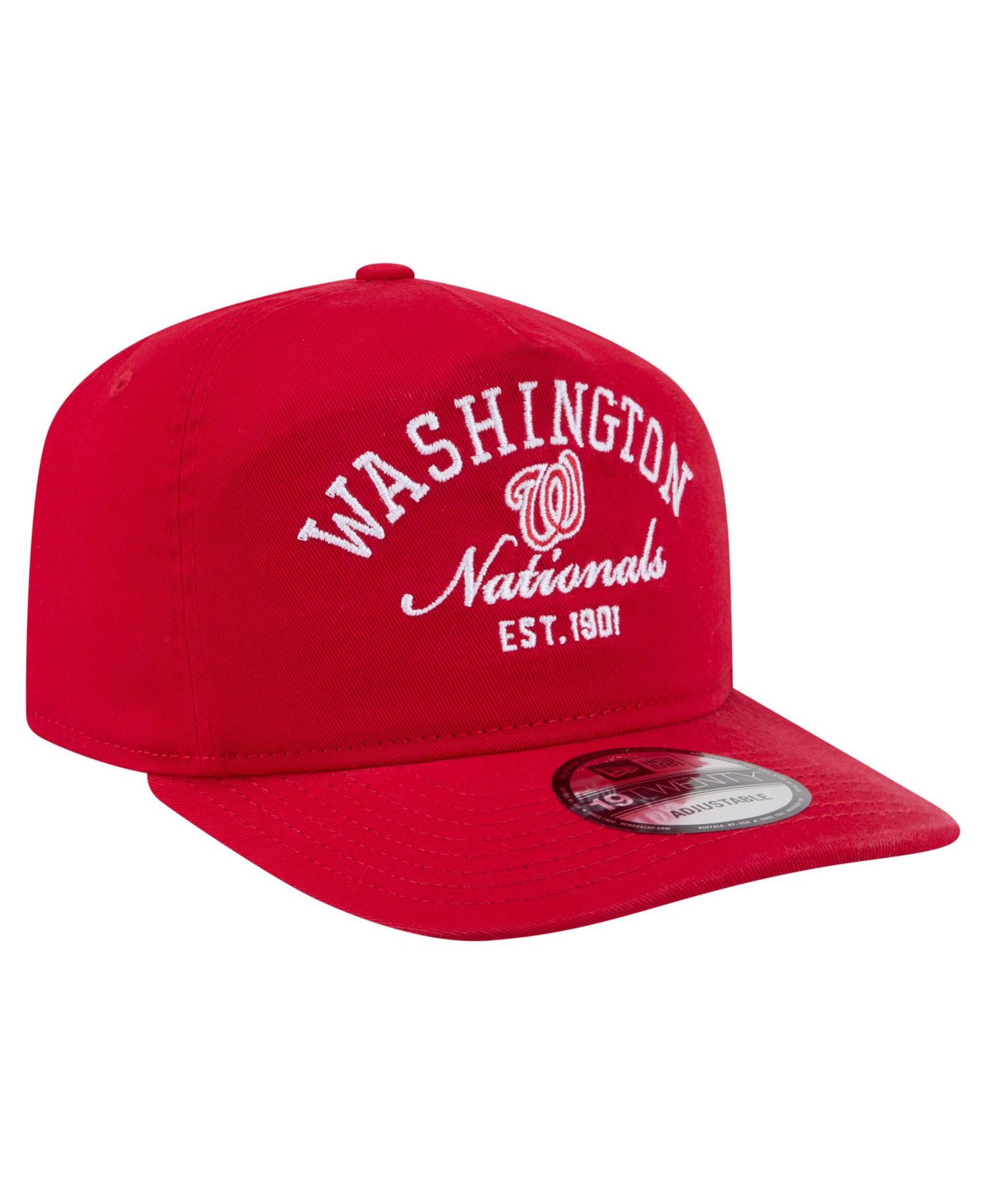 Men's Red Washington Nationals Stacked 19TWENTY Adjustable Hat