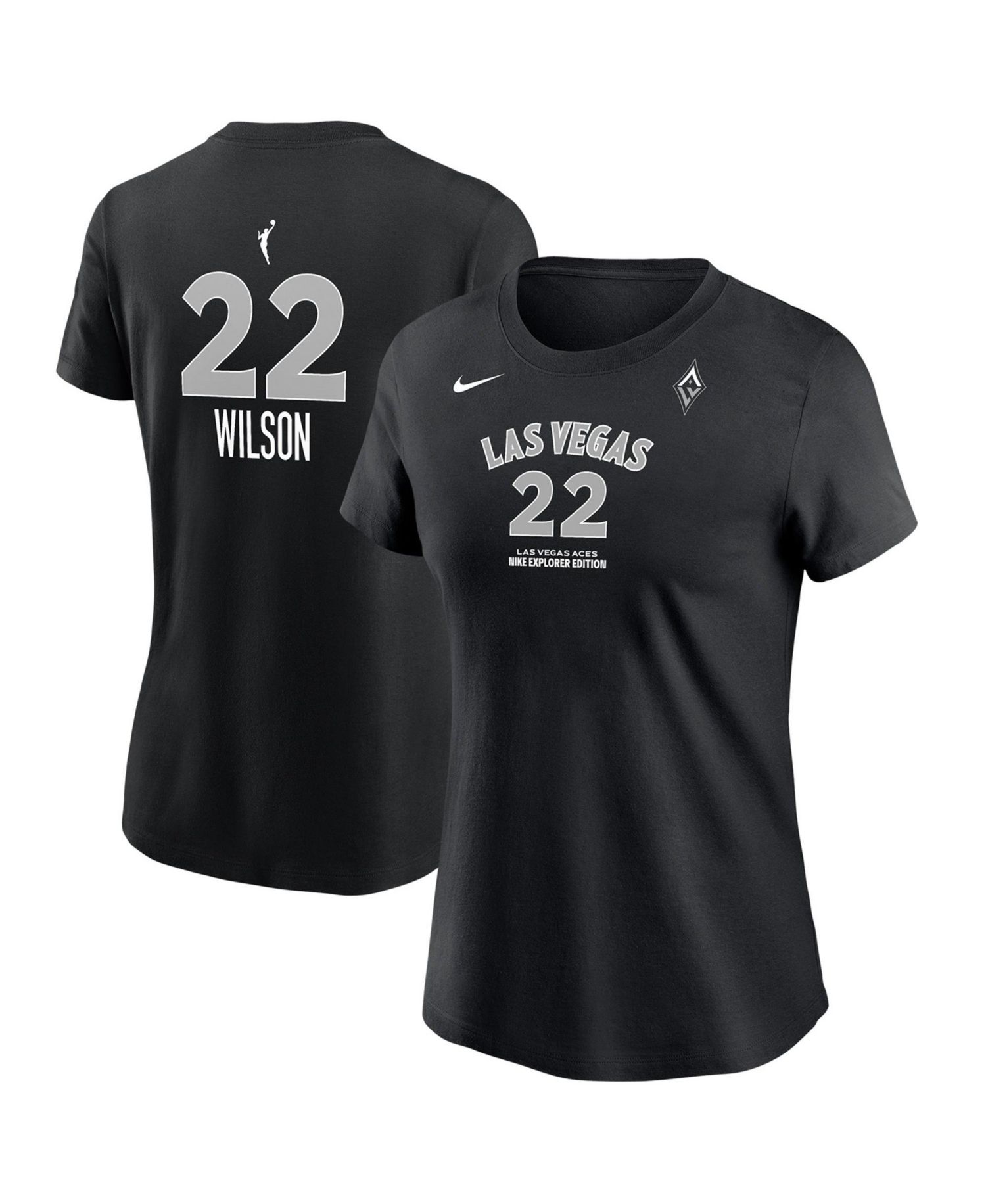 Women's Las Vegas Aces A'ja Wilson Name & Number Explorer Edition T-Shirt