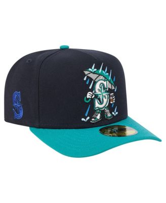 Men's Navy/Teal Seattle Mariners Cartoon A-Frame 59FIFTY Fitted Hat