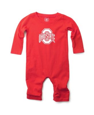 Baby Boys and Girls Scarlet Ohio State Buckeyes Long Sleeve Romper