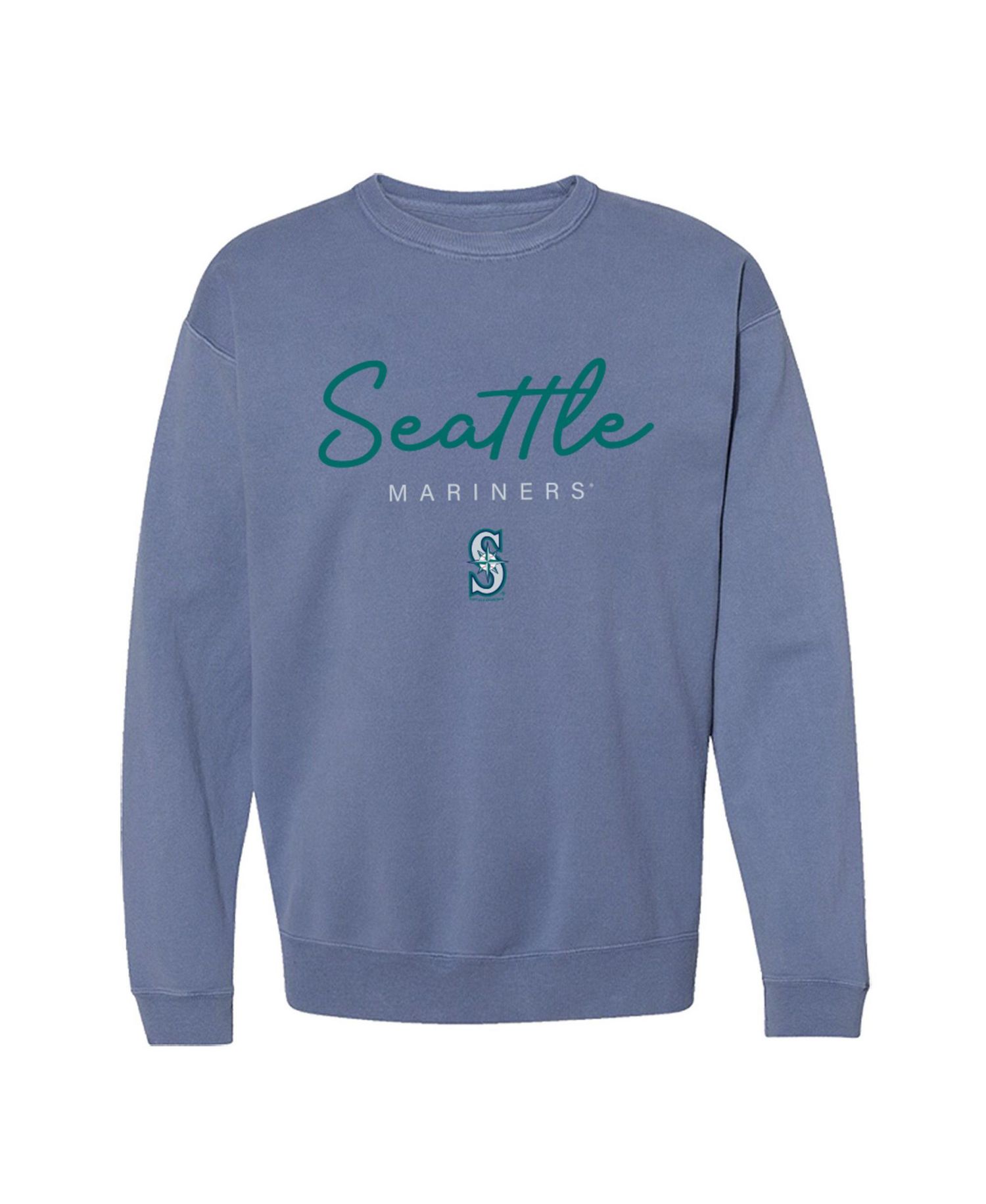 Women's Seattle Mariners Pigment Dye Relaxed Fit Crewneck Sweatshirt