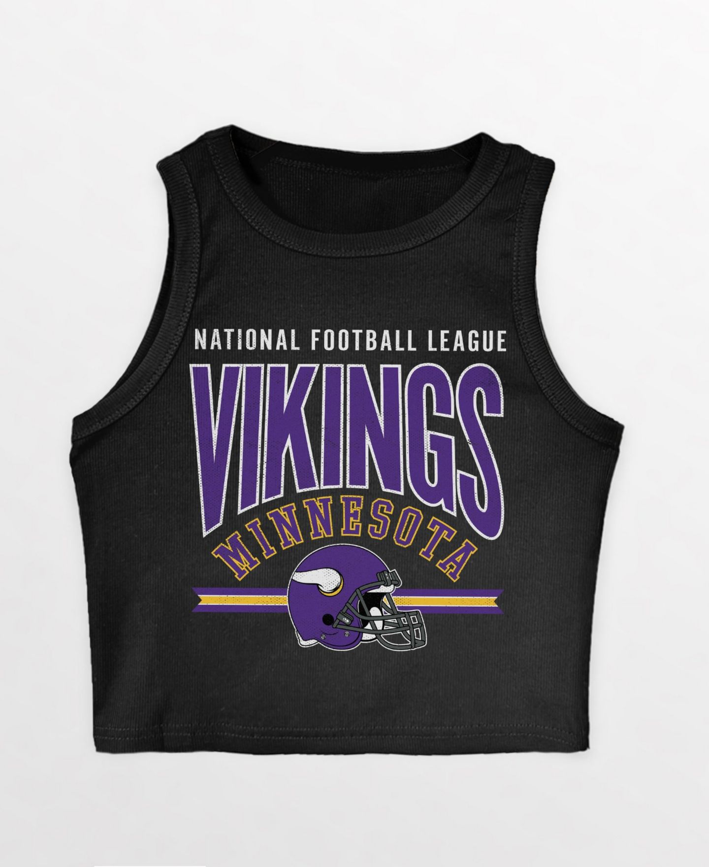 Женский топ Gameday Couture Minnesota Vikings Mic Drop Essential Ribbed Sleeveless Crop — фото 2