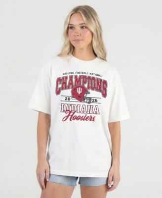 Women's Indiana Hoosiers Legacy Play Oversized Screen Print Graphics T-Shirt