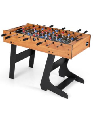 Folding Foosball Table with 22 Players and Dual Slide Scorers for Small Spaces