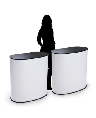 2 Pack Portable Tradeshow Podium Table Display Exhibition Counter Stand with Carrying Bag