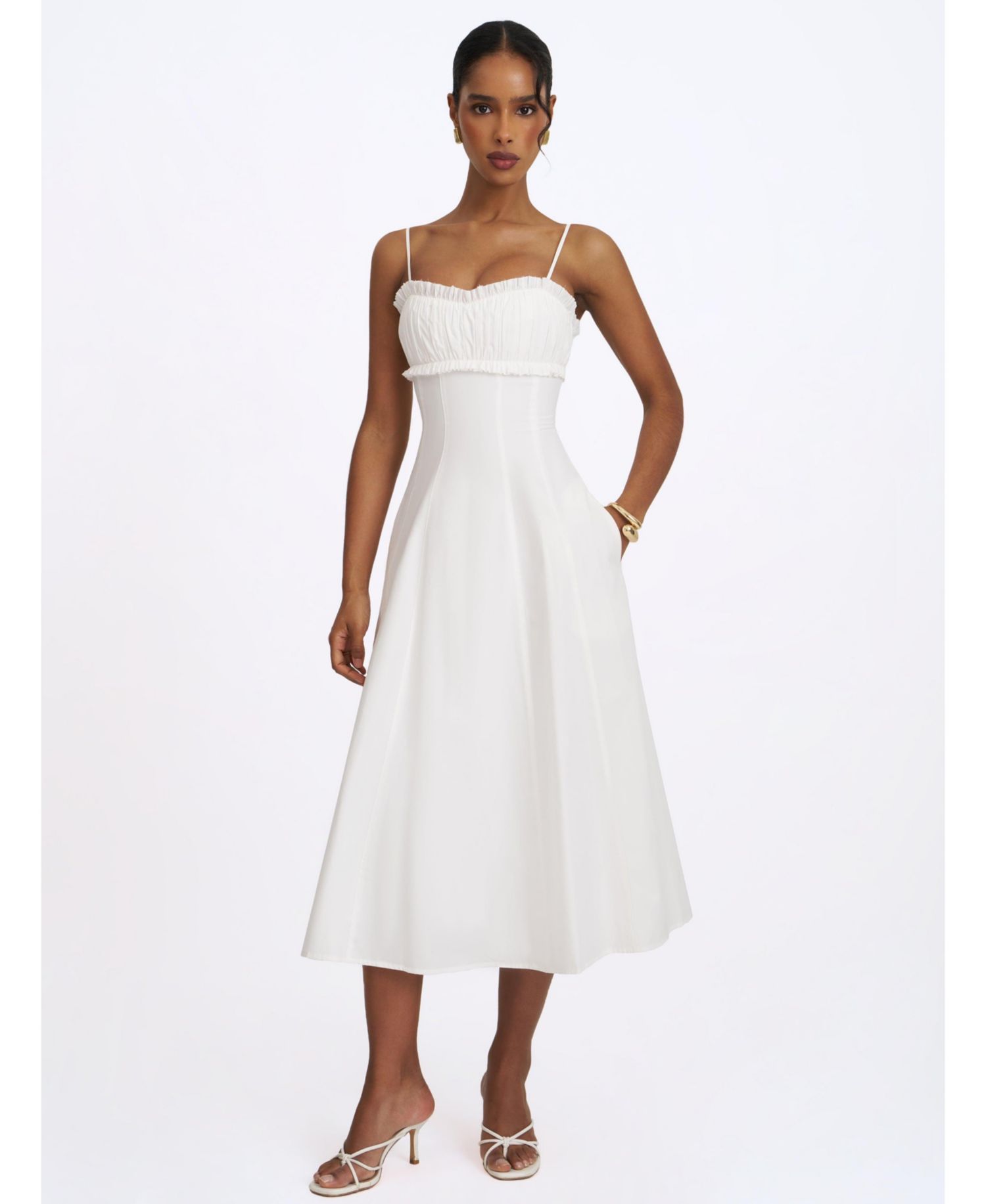 Women's Vicenta A-Line Ruched Midi Dress