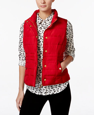 Charter Club Quilted Vest, Bow-Print Shirt & Jeans, Only at Macy's