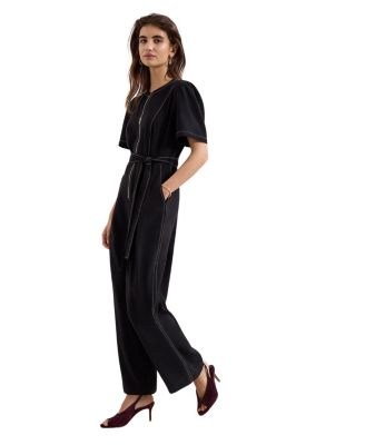 Women's Alix Contrast Stitch Zip Jumpsuit