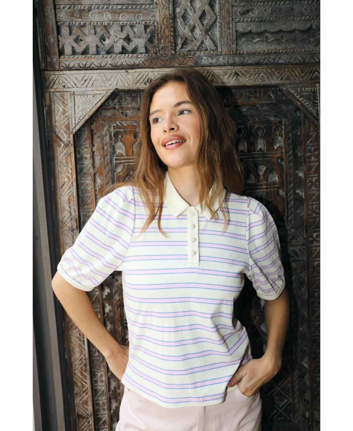 Cras Women's Kleo Striped Polo Shirt