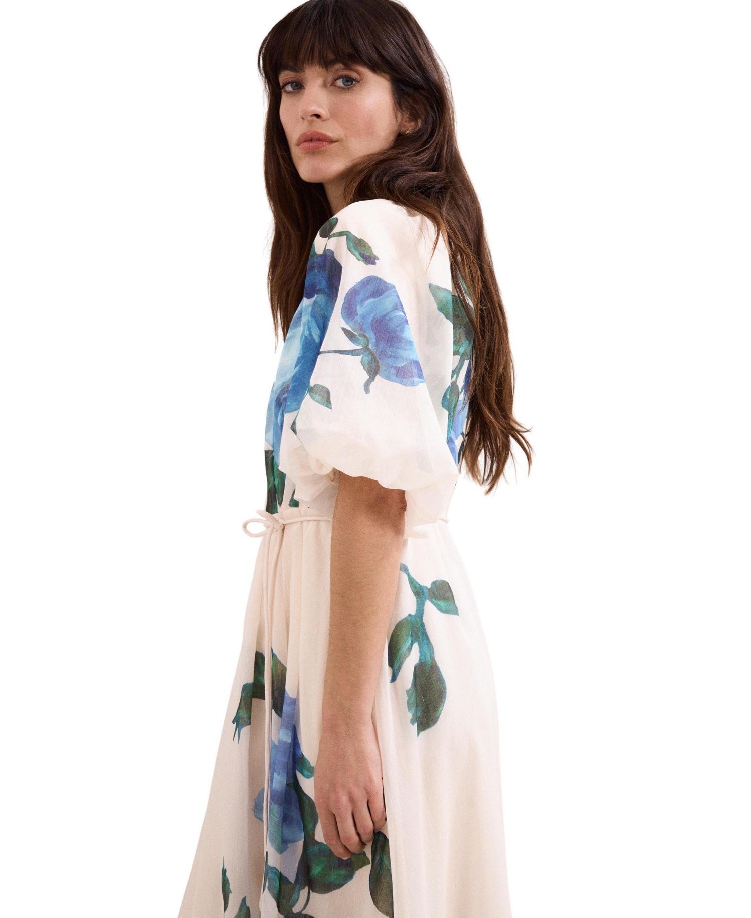 Women's Adeline V-Neck Short-Sleeve Floral Midi Dress