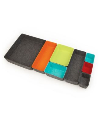 Felt-Like Storage Bins, Set of 8