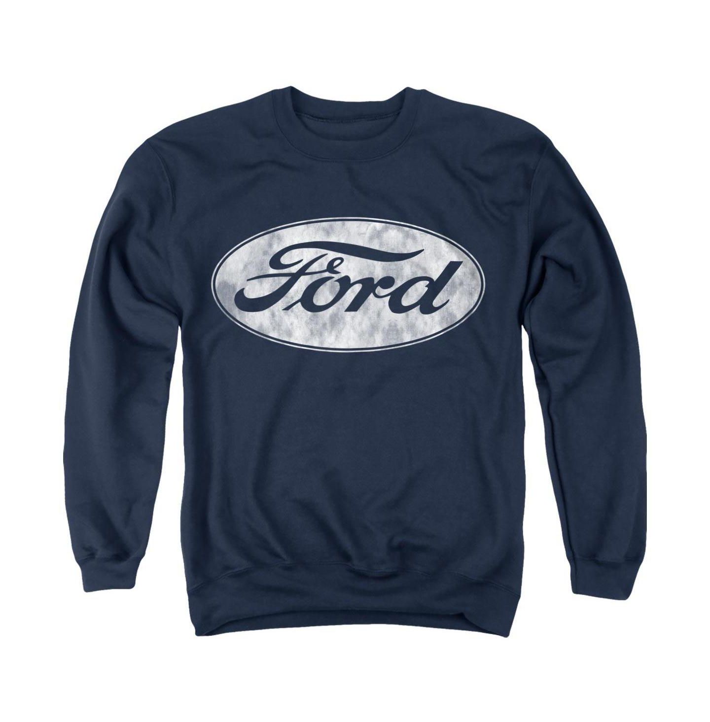 Мужская толстовка Mustang Ford Logo Graphic Regular-Fit Crewneck, цвет: Тёмно-синий — фото 1