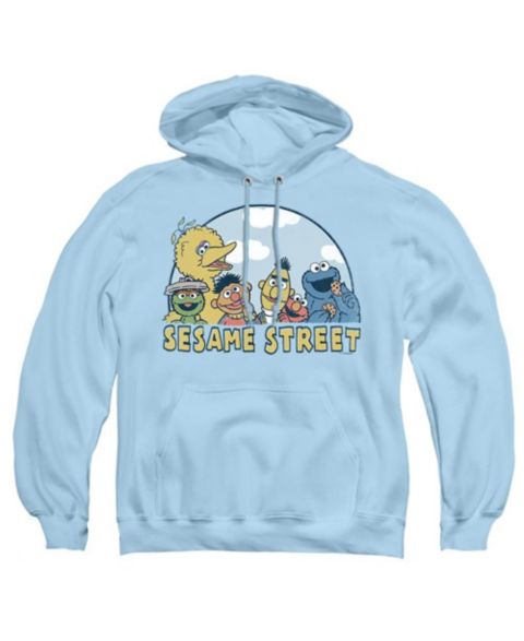 Мужское худи Sesame Street Graphic Kangaroo-Pocket, цвет: Светлый синий