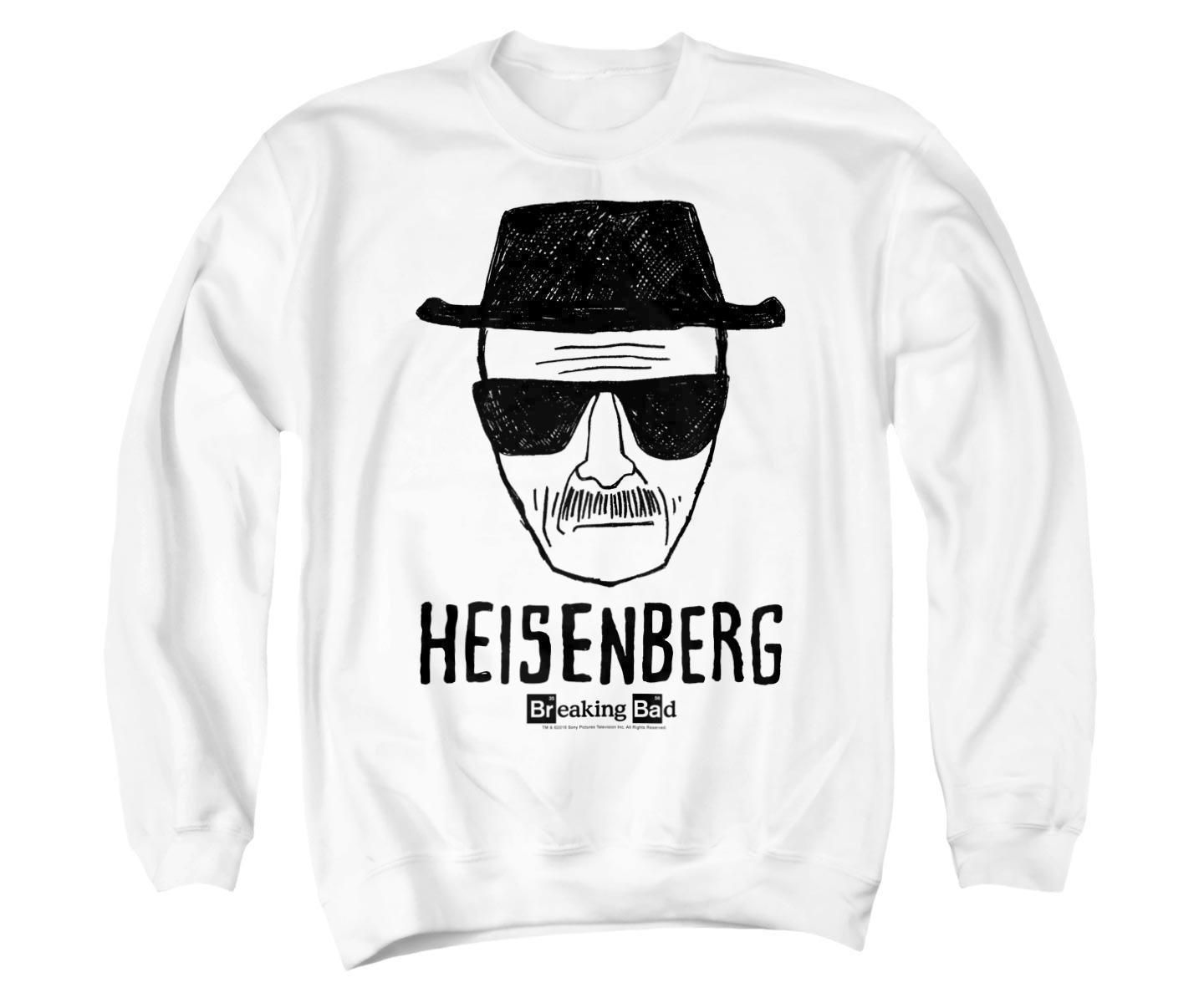 Мужская толстовка Breaking Bad Heisenberg Crewneck Graphic Long-Sleeve, цвет: Белый — фото 1
