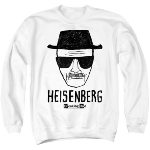 Мужская толстовка Breaking Bad Heisenberg Crewneck Graphic Long-Sleeve, цвет: Белый