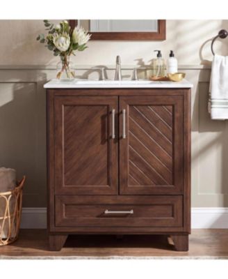 30" Bathroom Vanity with Sink, Farmhouse Freestanding