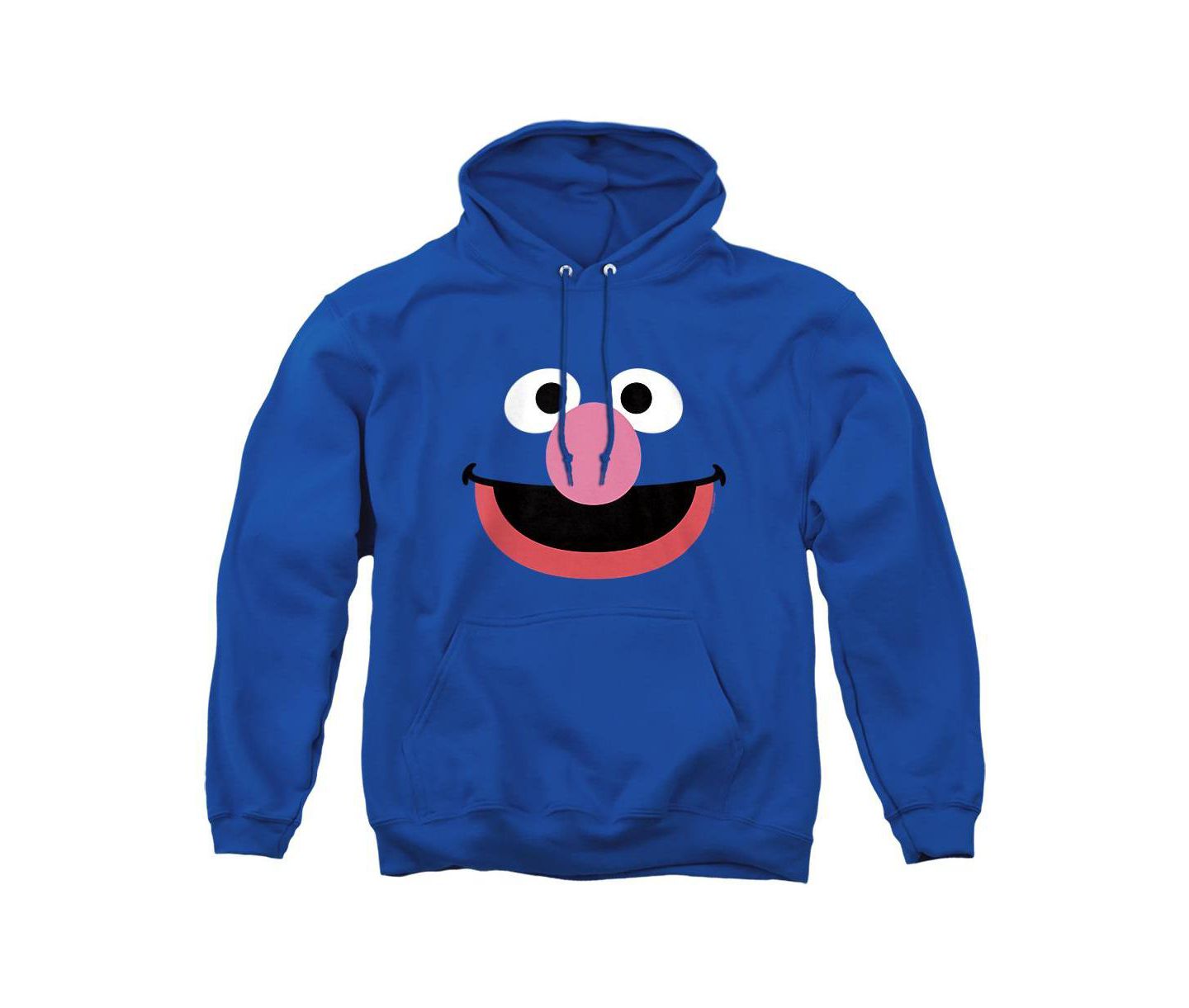 Мужское худи Sesame Street Grover Face Long-Sleeve Graphic Pull-Over, цвет: Королевский синий — фото 1