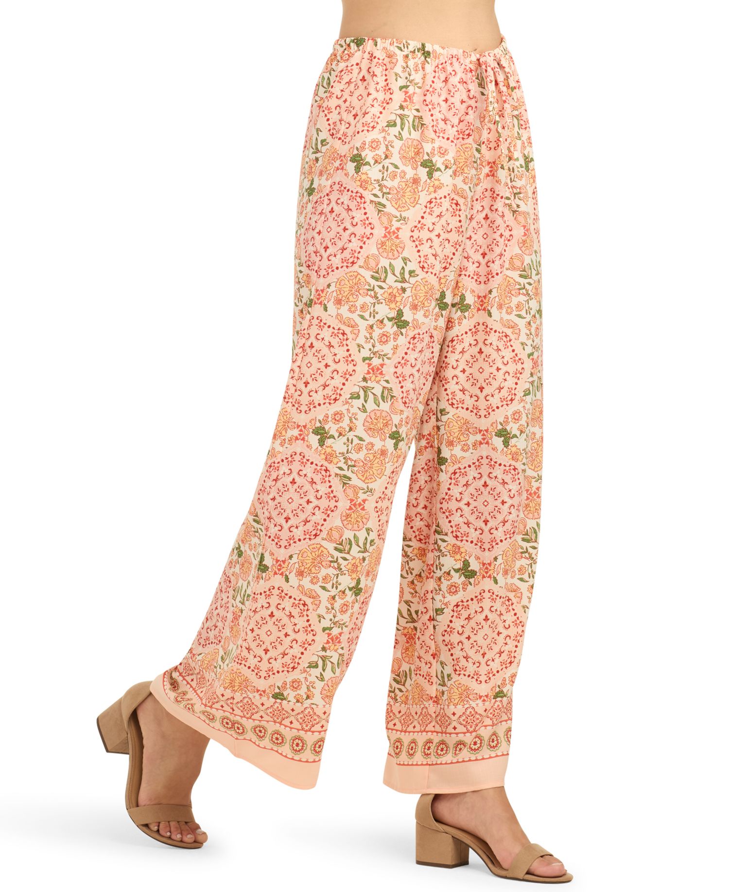 Juniors' Wide-Leg Pull-On Pants