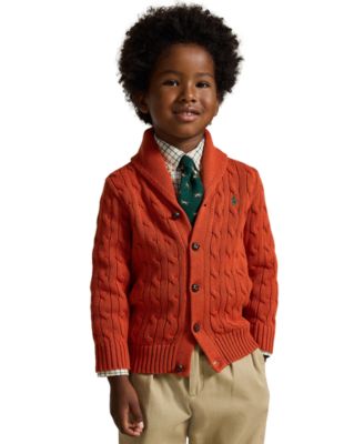 Boys' 2T-7 Cable-Knit Cardigan
