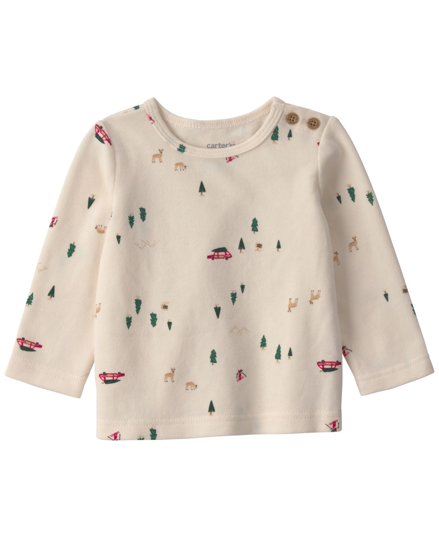 Baby Girls' Christmas Tree Crewneck T-Shirt, Dress and Tights, 3-Piece Set