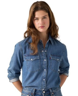 Women's Evans Relaxed Western Long-Sleeve Denim Shirt