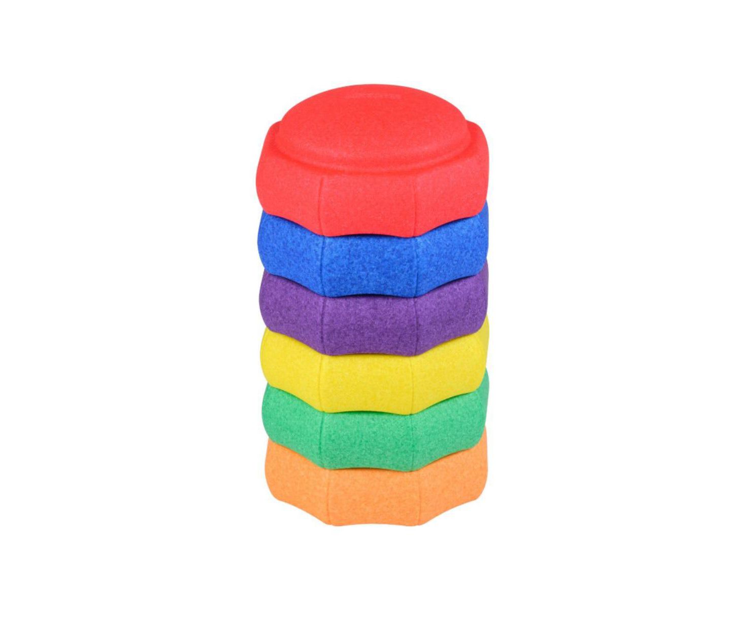 Детские игрушки Slickblue 6-Piece Kids Balance Stepping Stones for Sensory Play, Ages 3+, цвет: Разноцветный — фото 1