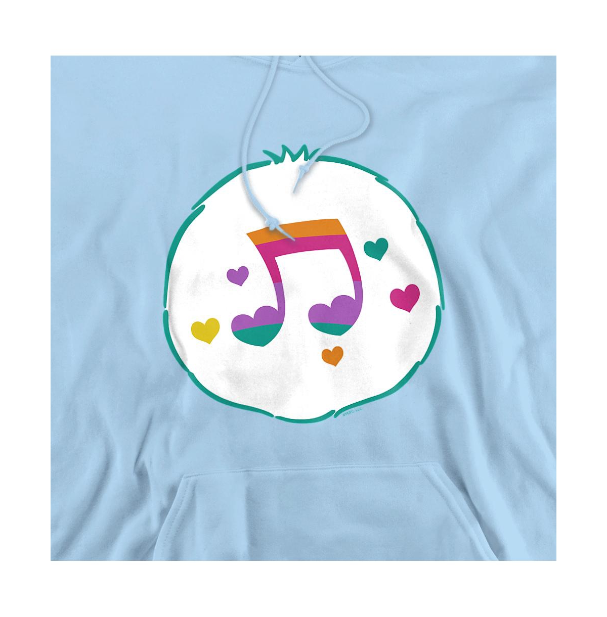 Care Bears Men's Heart Song Belly Graphic Kangaroo Pocket Pullover Hoodie