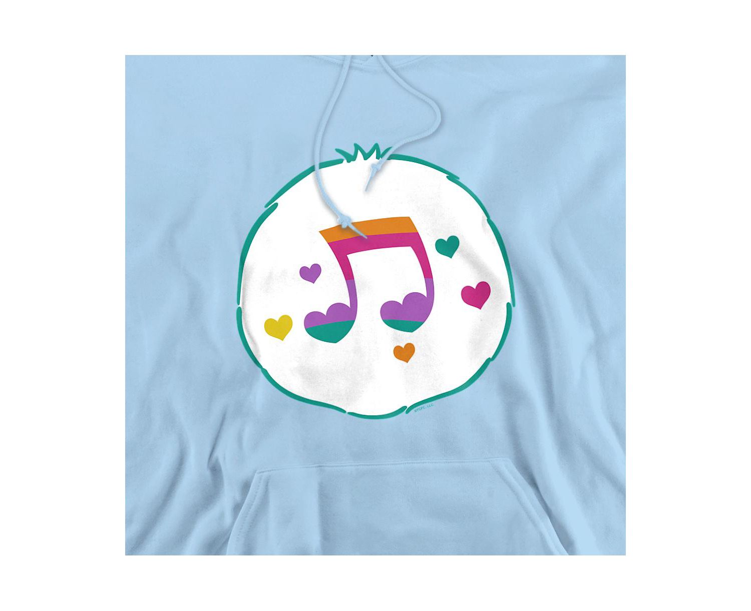 Men's Heart Song Belly Graphic Kangaroo Pocket Pullover Hoodie