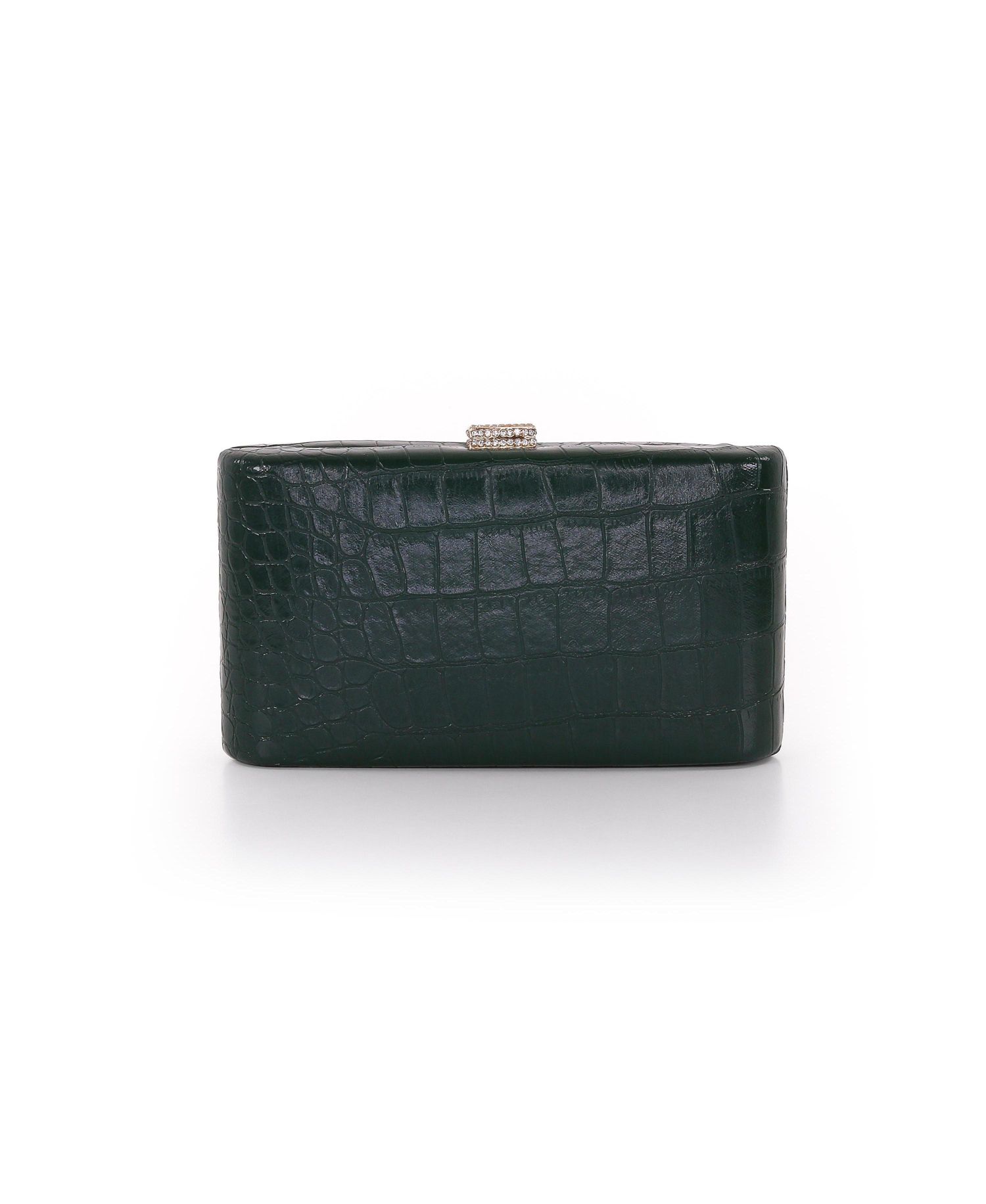 Woman's Lula Croc Embossed Leather Minaudiere