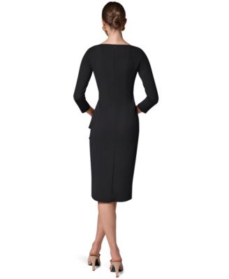 macy's a line cocktail dresses Women's Black Semi-Formal & Party sleeveless prom dresses Fancy Fabulous Bow Cherry Size:US18
