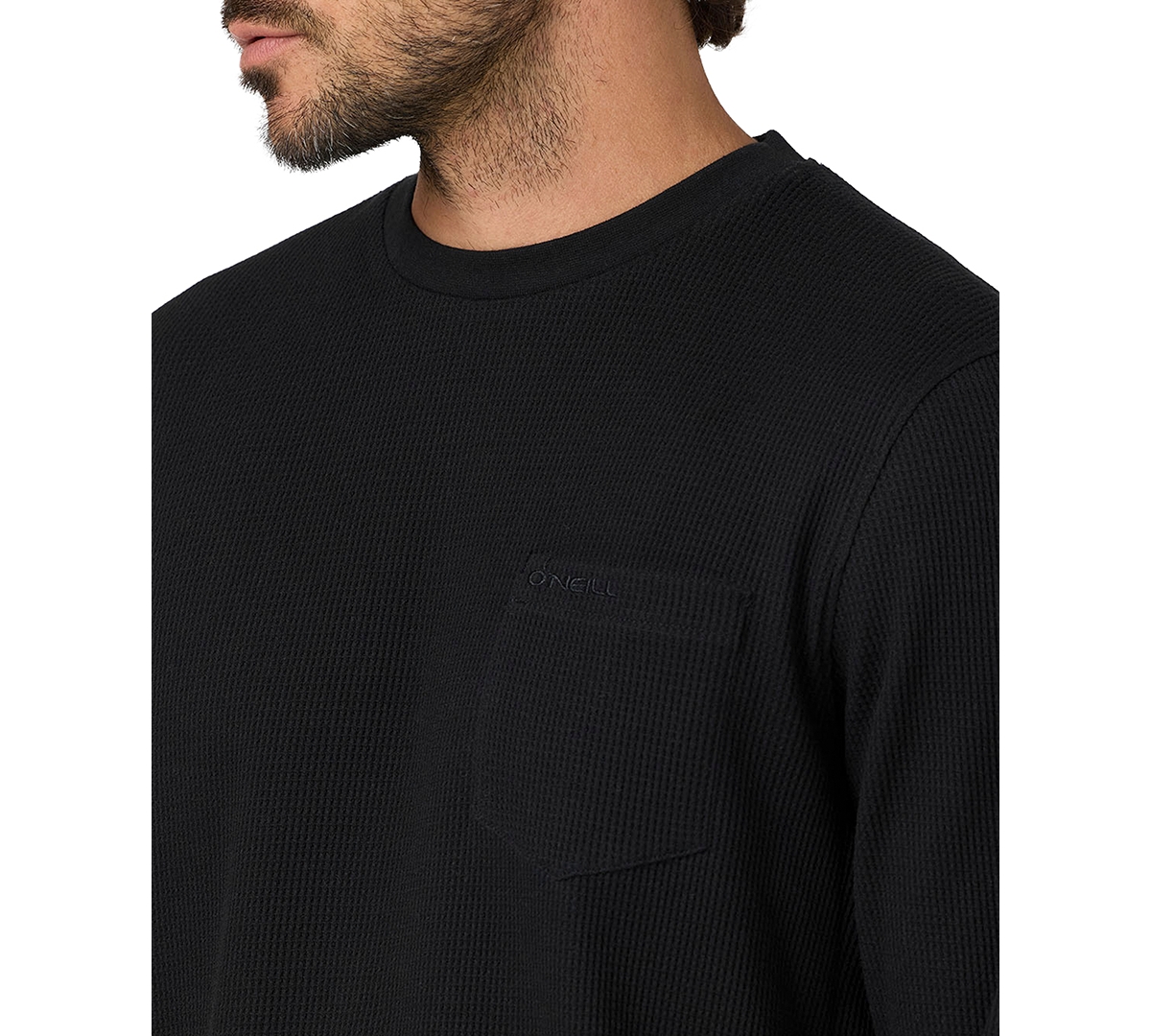 O'Neill Men's Overland Thermal Waffle-Knit Long-Sleeve Crewneck Shirt