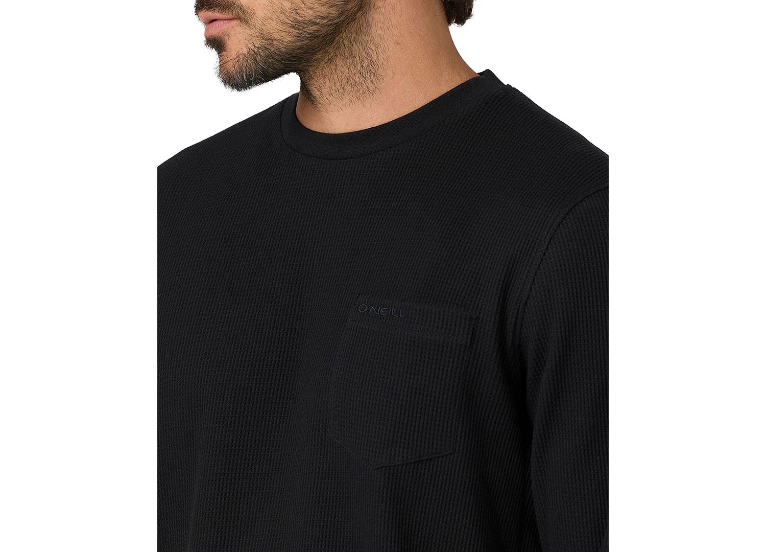 Men's Overland Thermal Waffle-Knit Long-Sleeve Crewneck Shirt