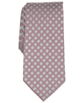 Men's Binguey Grid Pattern Slim Tie