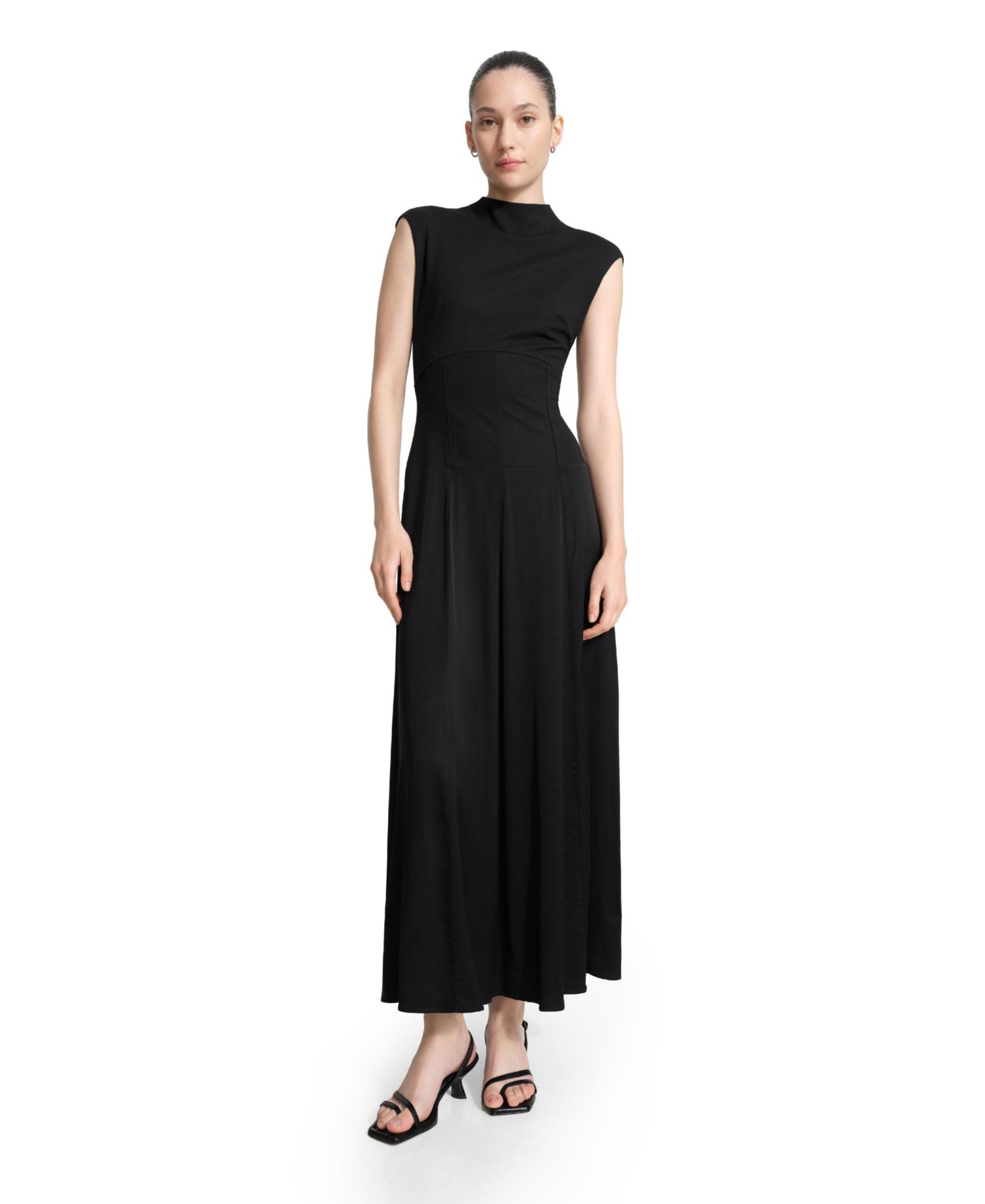 Women's Haru High-Neck Drop-Waist Maxi Dress