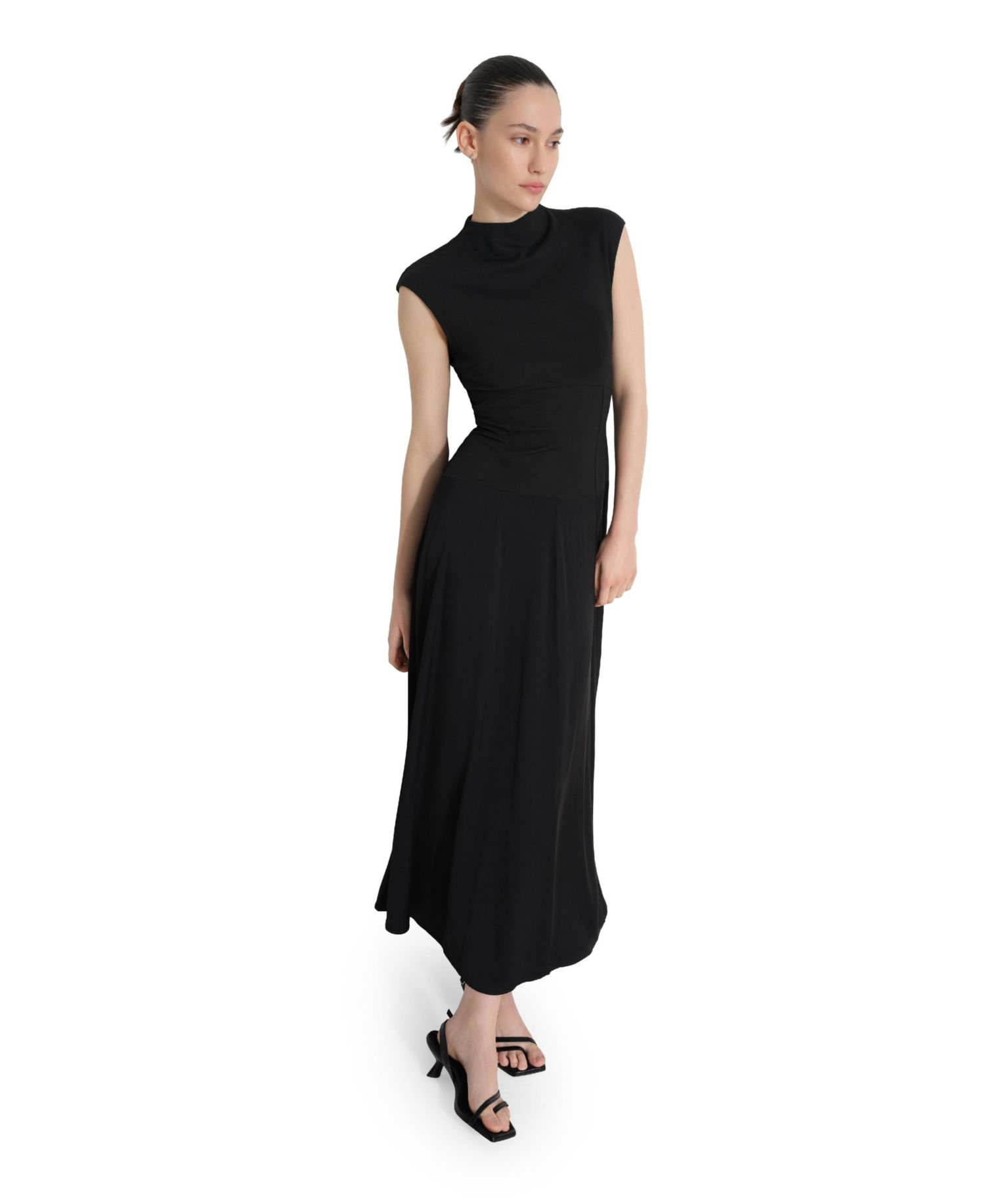 Women's Haru High-Neck Drop-Waist Maxi Dress