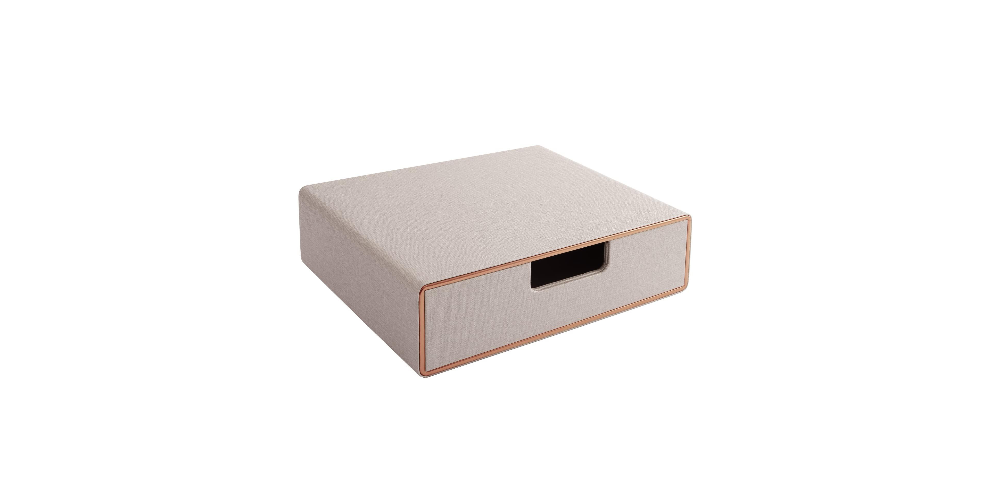 Danrong Faux Leather Stackable Drawer Organizer Desk File Storage For Home Office Supplies