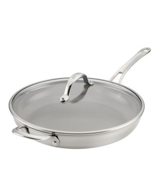 EverLast Clad Stainless Steel Ceramic Nonstick 4-Quart Covered Skillet