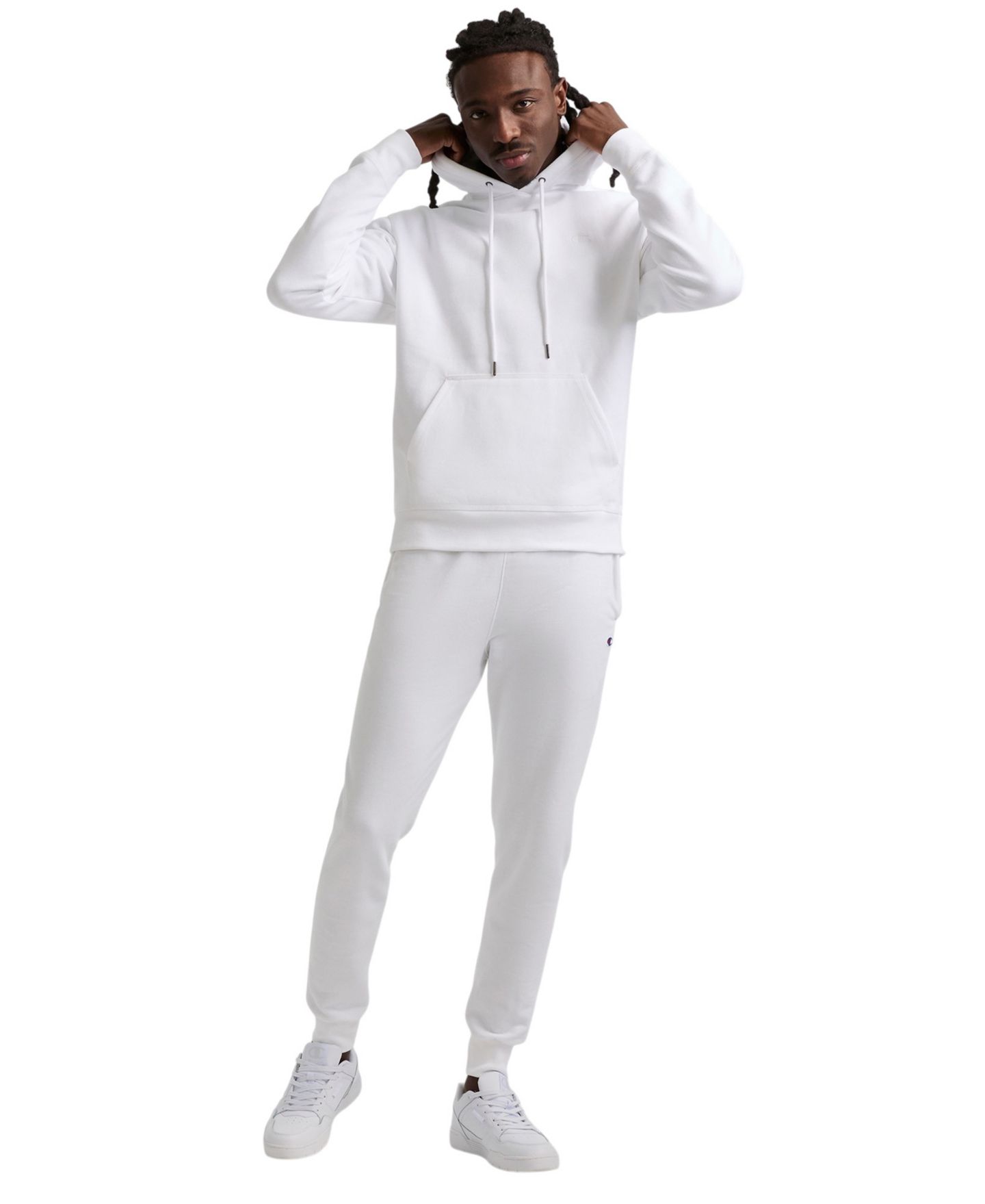 Мужское худи Champion Front Kangaroo Pocket, цвет: Яркий белый — фото 2
