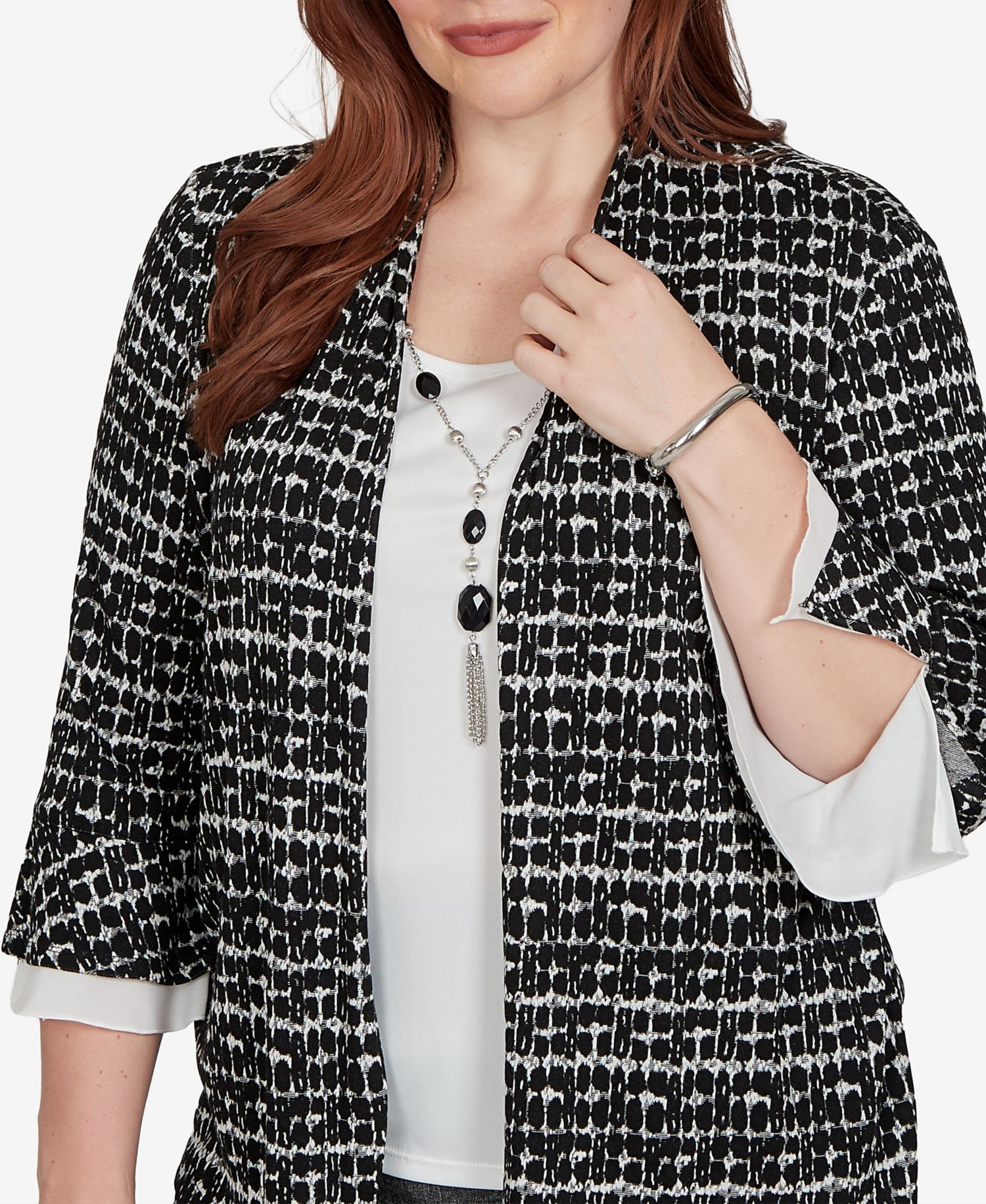 Petite Dressy 3/4-Sleeve Top
