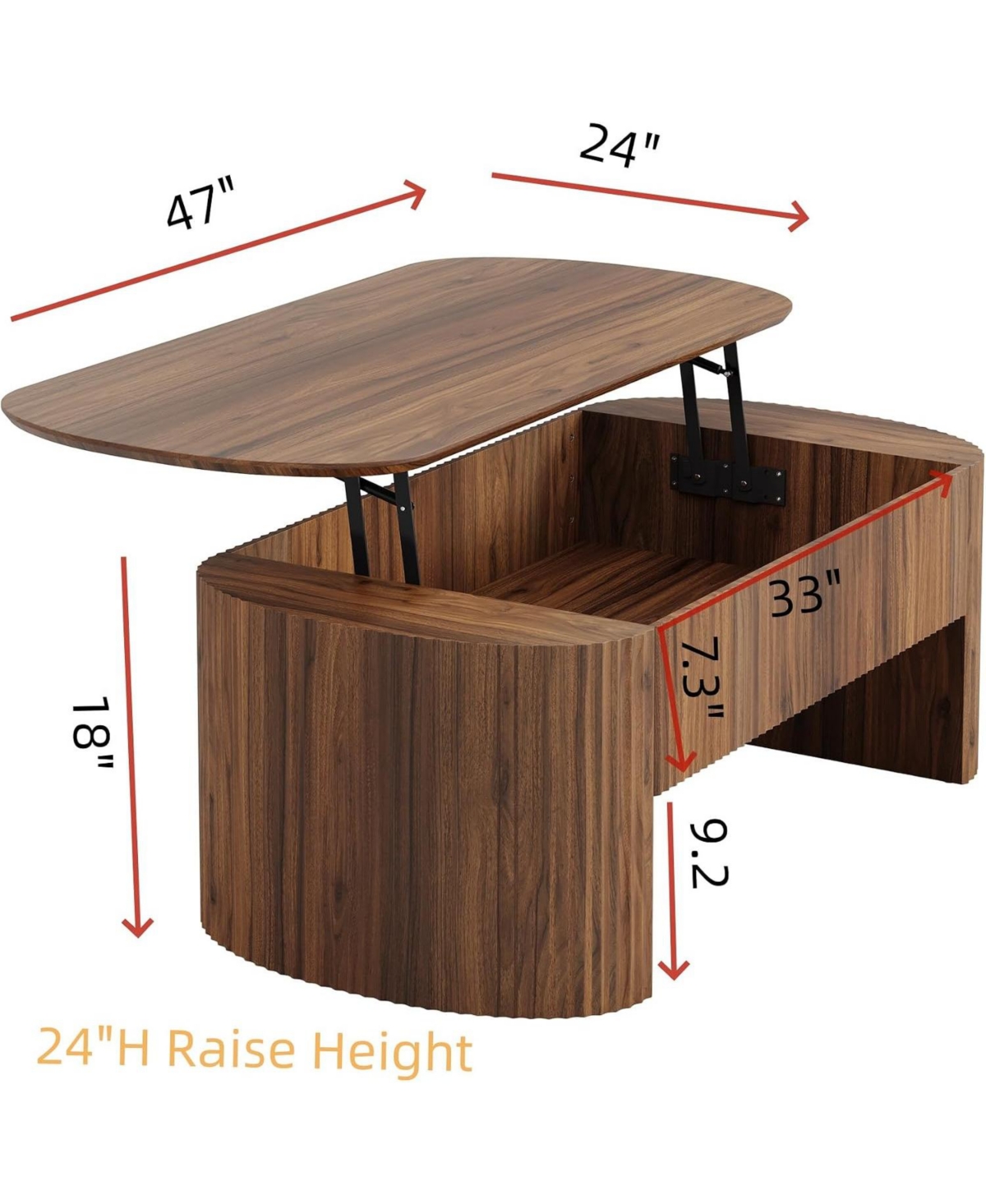 Tribesigns 47" Lift-Top Coffee Table with Hidden Storage