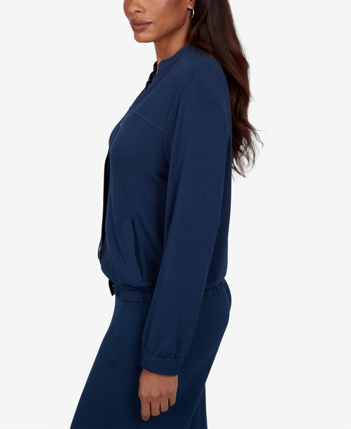 Alfred Dunner Women's Mandarin Collar Short Jacket